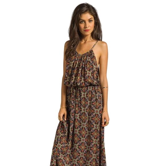 Revolve FLYNN SKYE Maxi Tank Dress in Black Floral Size 1 Small - Picture 2 of 15